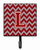 Letter Chevron Maroon and White Leash or Key Holder - 638508307385