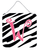 Initial Zebra Stripe and Pink Wall or Door Hanging Prints - 615872644230