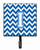 Letter Chevron Blue and White Leash or Key Holder - 638508306357