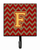Letter Chevron Garnet and Gold  Leash or Key Holder - 638508307071