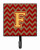Letter Chevron Garnet and Gold  Leash or Key Holder - 638508307071