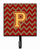 Letter Chevron Garnet and Gold  Leash or Key Holder - 638508307170