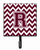 Letter Chevron Maroon and White  Leash or Key Holder - 638508307941