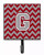 Letter Chevron Crimson and Grey   Leash or Key Holder - 638508305831