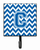 Letter Chevron Blue and White Leash or Key Holder - 638508308801