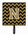 Letter Chevron Black and Gold  Leash or Key Holder - 638508307651