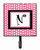 Letter Monogram - Pink Black Polka Dots Leash or Key Holder - 615872513932