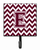 Letter Chevron Maroon and White  Leash or Key Holder - 638508307811