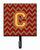Letter Chevron Garnet and Gold  Leash or Key Holder - 638508307040
