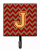 Letter Chevron Garnet and Gold  Leash or Key Holder - 638508307118