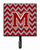 Letter Chevron Maroon and White Leash or Key Holder - 638508307392