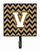 Letter Chevron Navy Blue and Gold Leash or Key Holder - 638508309259