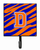Letter Initial Tiger Stripe - Blue Orange  Leash or Key Holder - 615872516537