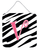 Initial Zebra Stripe and Pink Wall or Door Hanging Prints - 615872644223