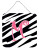 Initial Zebra Stripe and Pink Wall or Door Hanging Prints - 615872644131