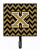 Letter Chevron Black and Gold  Leash or Key Holder - 638508307750