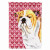 Hearts Love and Valentine's Day Dog Portrait Flag Garden Size - 705332063647