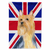 Dog with English Union Jack British Flag Garden Size Flag - 615872824960