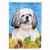 Dog in Summer Flowers Flag Garden Size - 705332047340