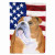USA American Flag with Dog Flag Garden Size - 705332048194