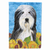 Dog in Summer Flowers Flag Garden Size - 705332049313