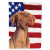 USA American Flag with Dog Flag Garden Size - 705332046817