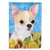 Dog in Summer Flowers Flag Garden Size - 705332050449