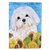 Dog in Summer Flowers Flag Garden Size - 705332049160