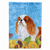 Dog in Summer Flowers Flag Garden Size - 705332049412