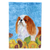 Dog in Summer Flowers Flag Garden Size - 705332049412