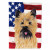 USA American Flag with Dog Flag Garden Size - 705332046787