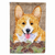 Faux Burlap and Pine Cones with Dog Flag Garden Size - 705332048781