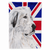 Dog with English Union Jack British Flag Garden Size Flag - 615872819102