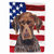 USA American Flag with Dog Flag Garden Size - 705332046930