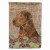 Faux Burlap and Pine Cones with Dog Flag Garden Size - 705332049092