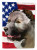 American Flag with Dog Artwork Flag Garden Size - 194030221778