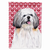 Hearts Love and Valentine's Day Dog Portrait Flag Garden Size - 705332063555