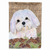 Faux Burlap and Pine Cones with Dog Flag Garden Size - 705332048743