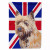 Dog with English Union Jack British Flag Garden Size Flag - 615872825004