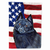 USA American Flag with Dog Flag Garden Size - 705332045469