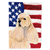 USA American Flag with Dog Flag Garden Size - 705332048088