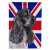 Dog with English Union Jack British Flag Garden Size Flag - 615872819058
