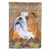Faux Burlap and Pine Cones with Dog Flag Garden Size - 705332048835