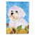 Dog in Summer Flowers Flag Garden Size - 705332049153