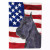 USA American Flag with Dog Flag Garden Size - 705332048095