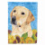 Dog in Summer Flowers Flag Garden Size - 705332047159