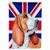 Dog with English Union Jack British Flag Garden Size Flag - 615872825127