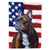 USA American Flag with Dog Flag Garden Size - 705332045476