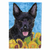 Dog in Summer Flowers Flag Garden Size - 705332049320