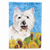 Dog in Summer Flowers Flag Garden Size - 705332047296